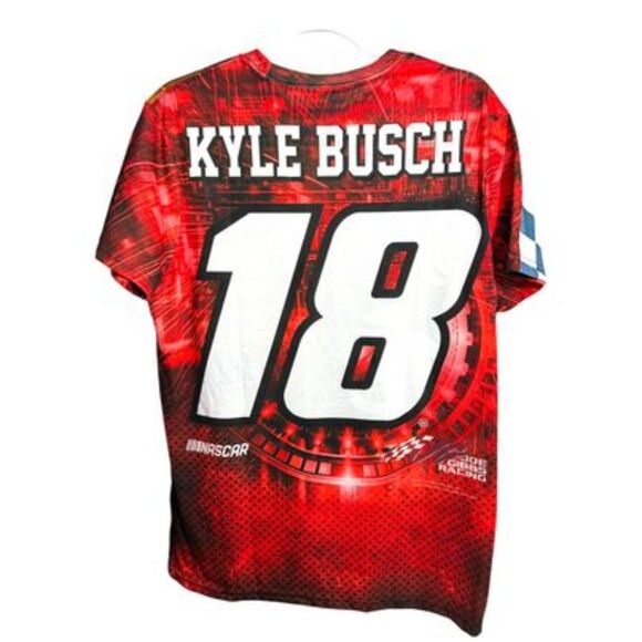 Kyle Busch M&M Joe Gibbs NASCAR All Over Print T-Shirt (S) - Picture 2 of 9